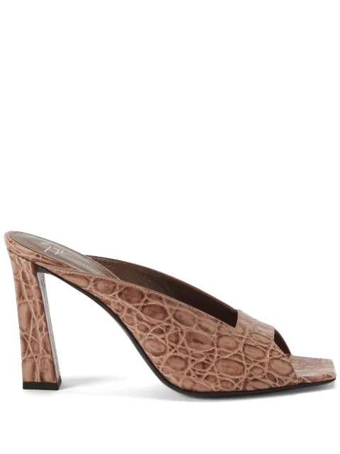 Giuseppe Zanotti Mya 90mm leather mules Neutrals I400016001