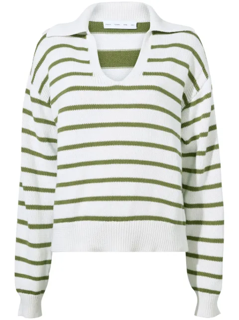 Proenza Schouler White Label Murphy sriped sweater White WL2437511KC100