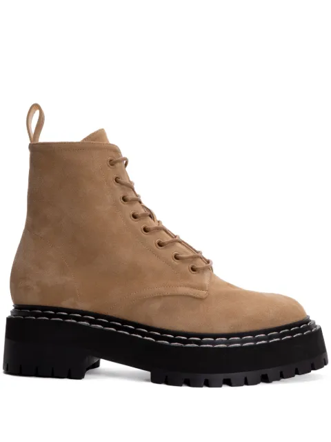Proenza Schouler suede lace-up boots Neutrals PS43102A20050