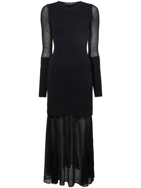 Proenza Schouler Anita fine-knit maxi dress Black R2437169KY324