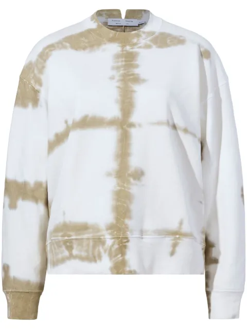 Proenza Schouler White Label tie-dye print cotton sweatshirt White WL2434144JCT161GRID