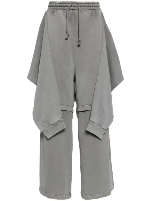 ALAINPAUL layered cotton track pants Grey S1UJEPA03MOLLETON