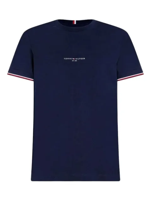 Tommy Hilfiger striped-tipping T-shirt Blue MW0MW32584