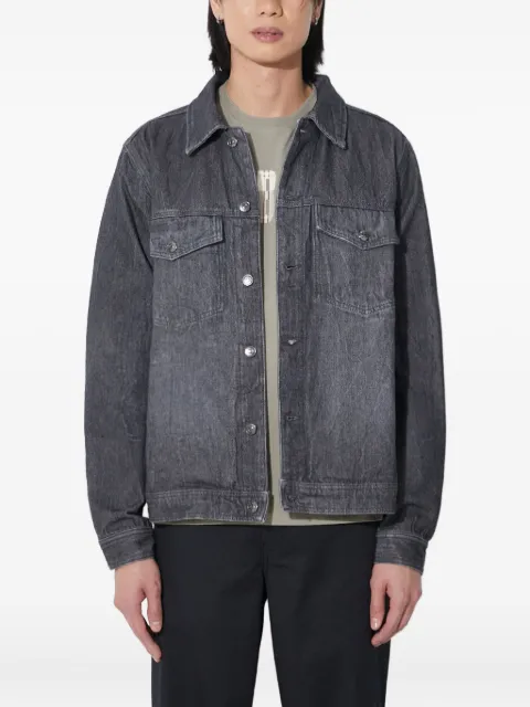 Wood Wood Ivan button-fastening denim jacket Black 123151077051