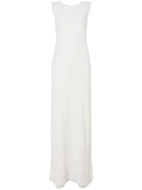 Proenza Schouler Silvia open-back bouclé dress White R2437171KY325