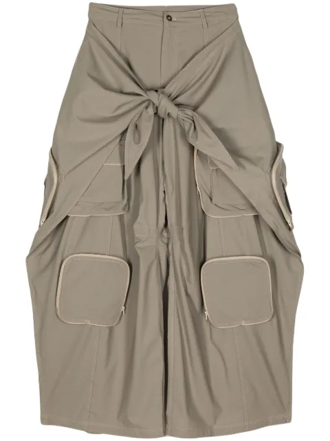 ACT Nº1 knotted wide-leg trousers Green SSP2411