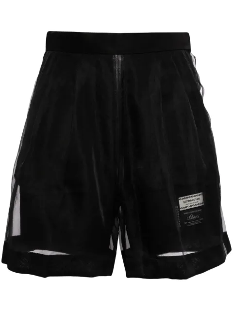 Undercover tulle-detail silk shorts Black UC1D15062