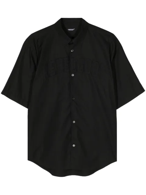 Undercover embroidered-motif poplin shirt Black UC1D9405