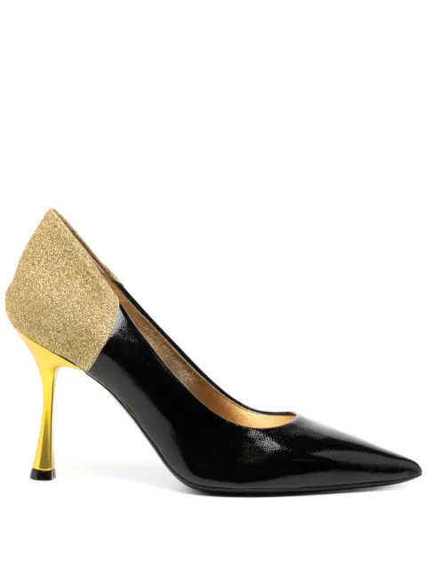 Madison Maison Alena Black/Gold High Heel Pumps 65mm Black ALENA014