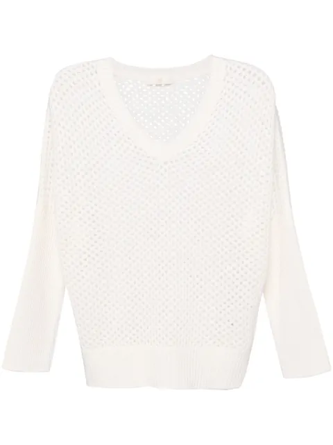 Fedeli Locri open-knit jumper White 7DE05214US