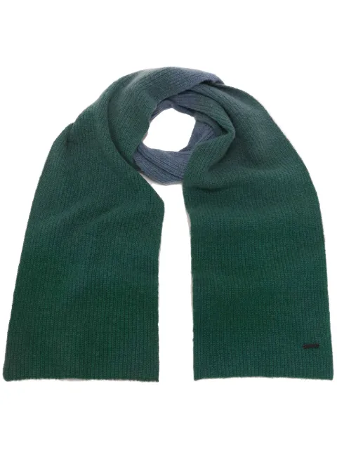 JW Anderson logo-plaque knitted scarf Green KW1247YN0008606