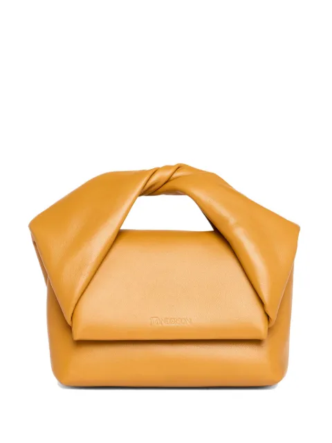 JW Anderson small Twister leather tote bag Brown HB0643LA0088604