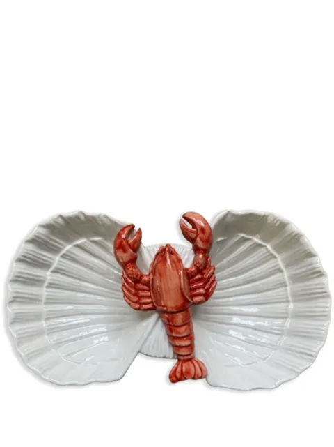 Les-Ottomans Lobster two-shell starter plate (27cm x 16cm) White TLB01