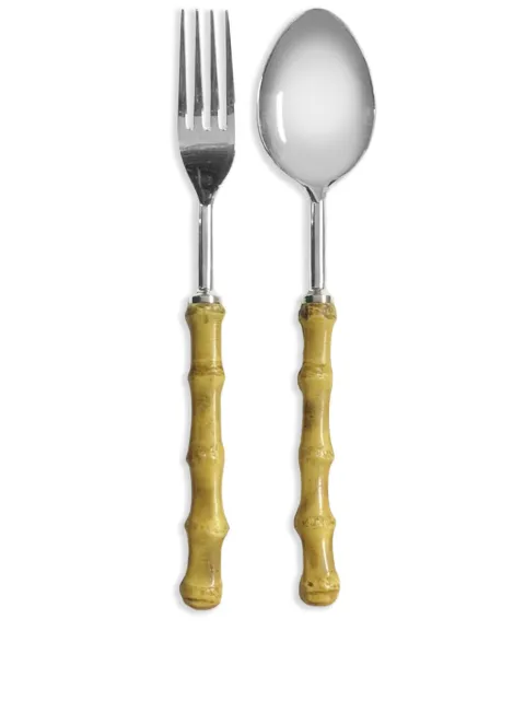 Les-Ottomans Bamboo serving cutlery (set of two) Grey BABSERVINGSET