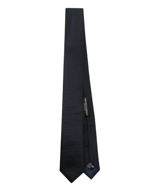 Emporio Armani gabardine silk tie Blue 3400492R600