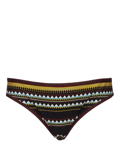 La DoubleJ geometric-print bikini bottoms Black SWI0033LYC003DOR01BL01