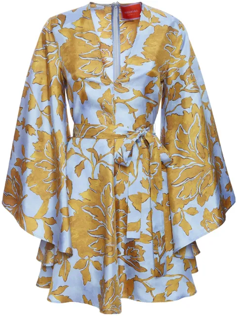 La DoubleJ Magnifico silk minidress Yellow DRE0561SIL001TAN01BU01
