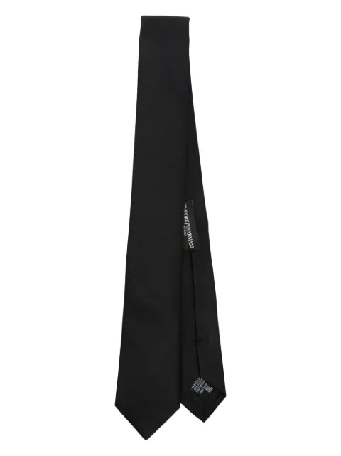 Emporio Armani gabardine silk tie Black 3400492R600