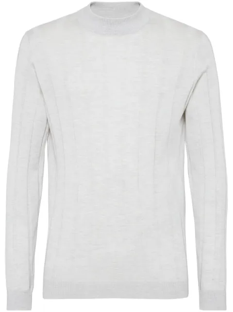Brunello Cucinelli ribbed turtleneck jumper White M23805104C2719