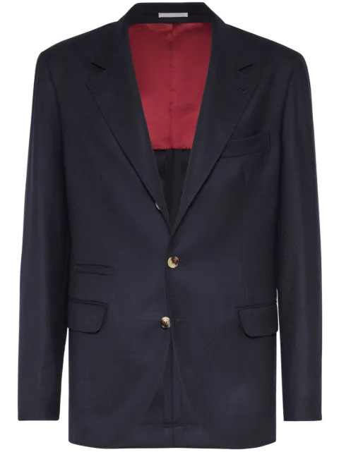 Brunello Cucinelli single-breasted cashmere blazer Blue MY4477BTDC007
