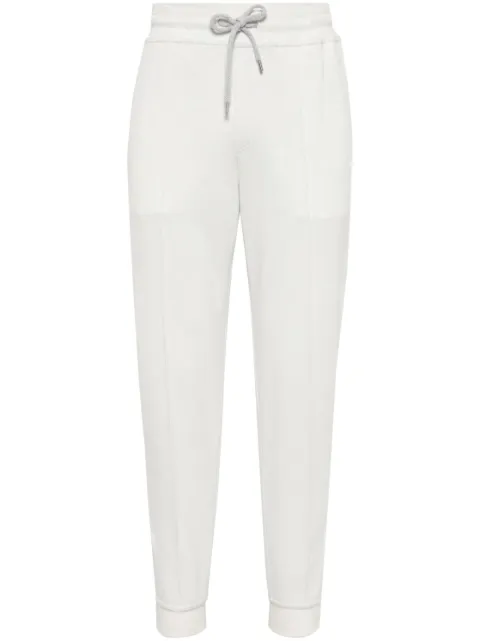 Brunello Cucinelli drawstring-waistband track pants White MM8323263GC387