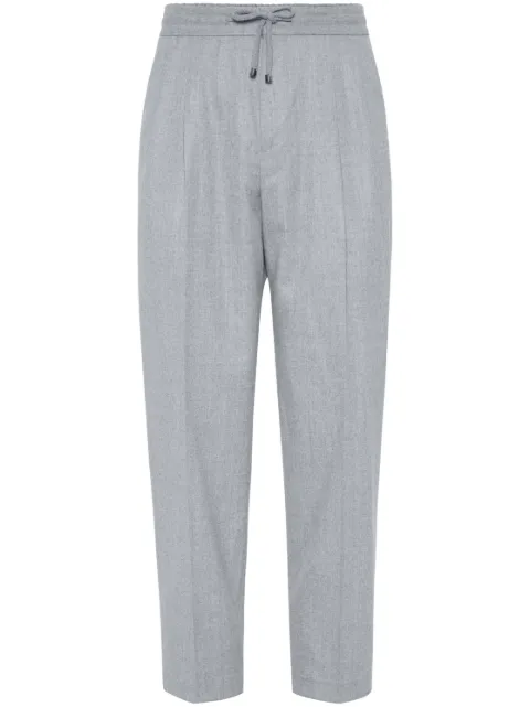 Brunello Cucinelli pressed-crease wool trousers Grey ME226E1710C272