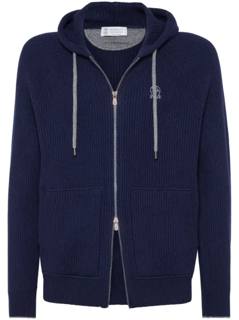 Brunello Cucinelli cashmere hoodie Blue M22704806GCA058