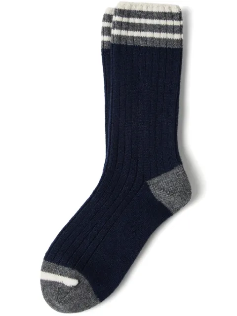 Brunello Cucinelli cashmere socks Blue MCS93811CBG21