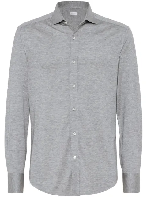 Brunello Cucinelli silk-cotton blend shirt Grey MH8366686C571