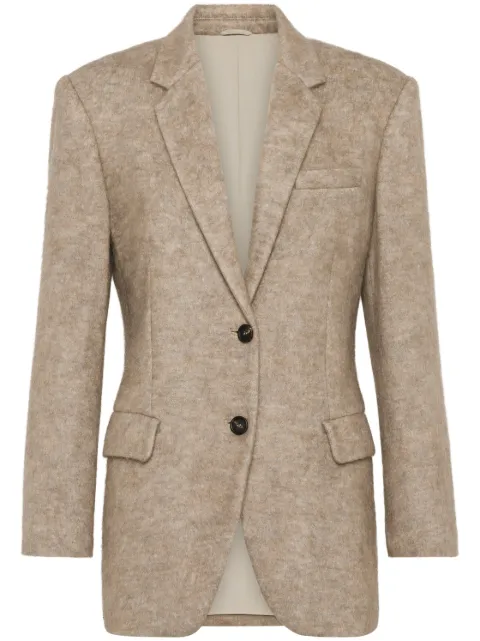 Brunello Cucinelli Monili-embellished blazer Neutrals M0BPT7011CRG01