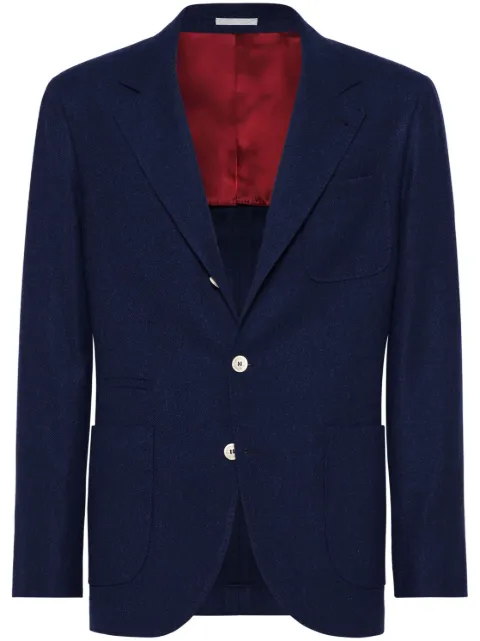 Brunello Cucinelli single-breasted blazer Blue MN4857BNDC021