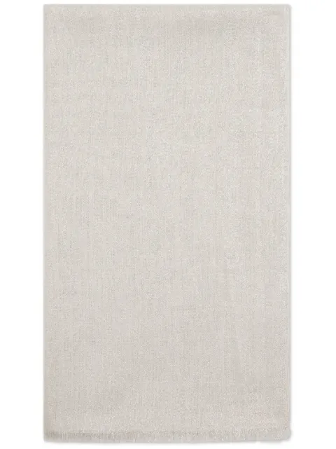 Brunello Cucinelli sparkling cashmere-silk scarf White MSCDAR097C9610