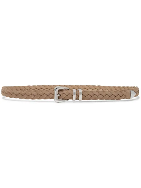 Brunello Cucinelli braided leather belt Brown MAURP253C8051