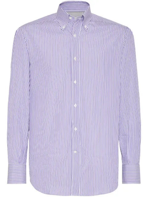 Brunello Cucinelli striped shirt Purple MF6980038C086