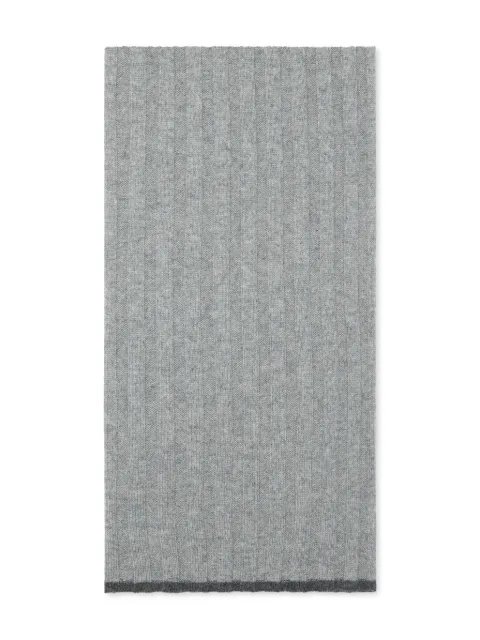 Brunello Cucinelli cashmere scarf Grey M2240819C073D
