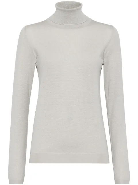 Brunello Cucinelli roll-neck long-sleeve jumper White M41800063C9610