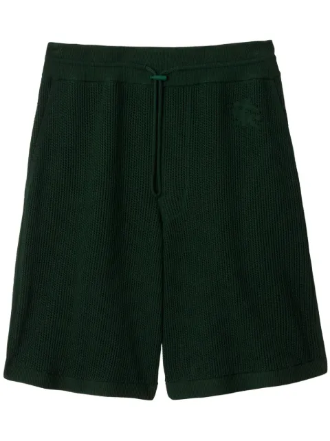 Burberry embroidered-logo mesh cotton shorts Green 8089834