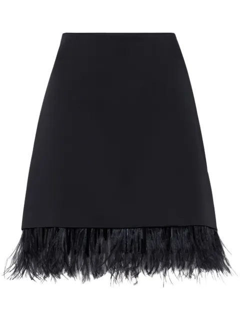 Brunello Cucinelli feather-trimmed miniskirt Black M0H38G3702C101
