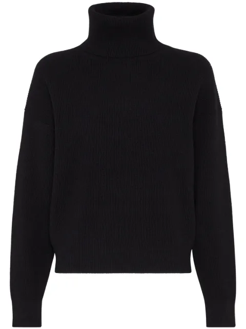 Brunello Cucinelli roll-neck ribbed jumper Black M16129313C101