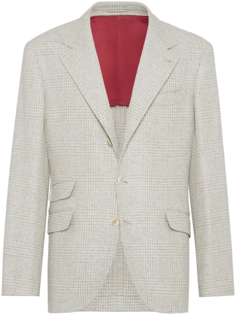 Brunello Cucinelli Check blazer Neutrals MY4687BWDC121