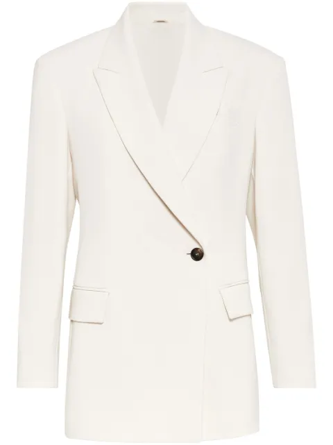 Brunello Cucinelli single-button blazer White MB1177167C1177