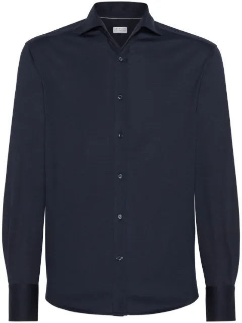 Brunello Cucinelli long-sleeve shirt Blue MH8366686C6134