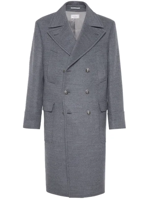 Brunello Cucinelli double-breasted wool coat Grey MY4419139KCDT29