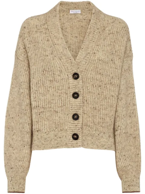 Brunello Cucinelli mélange wool-blend cardigan Neutrals MOL591106CJD03