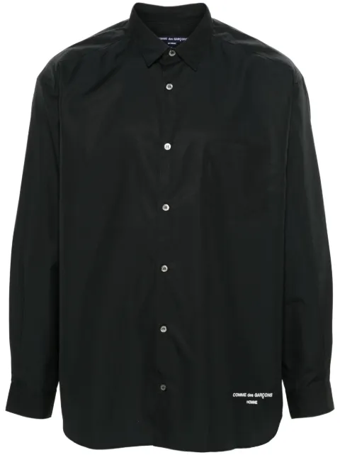 Comme des Garçons Homme embroidered-logo cotton shirt Black HMB102