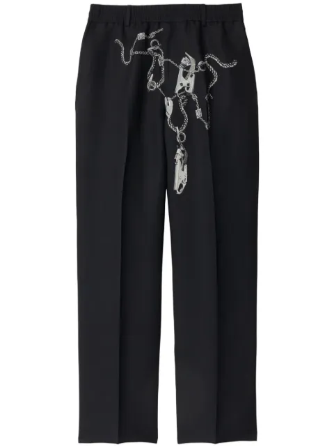 Burberry Knight Hardware straight-leg trousers Black 8089059