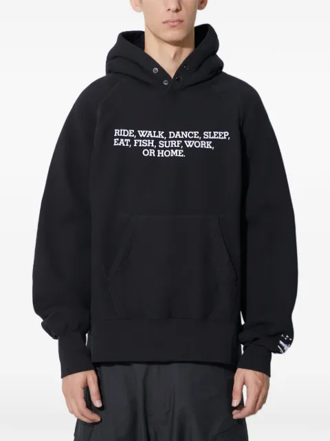 Engineered Garments printed hoodie Black 23F1B021