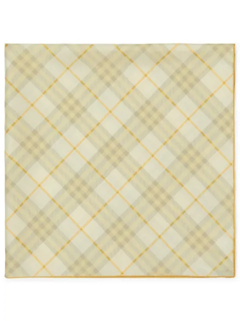 Burberry checked silk scarf Neutrals 8090592