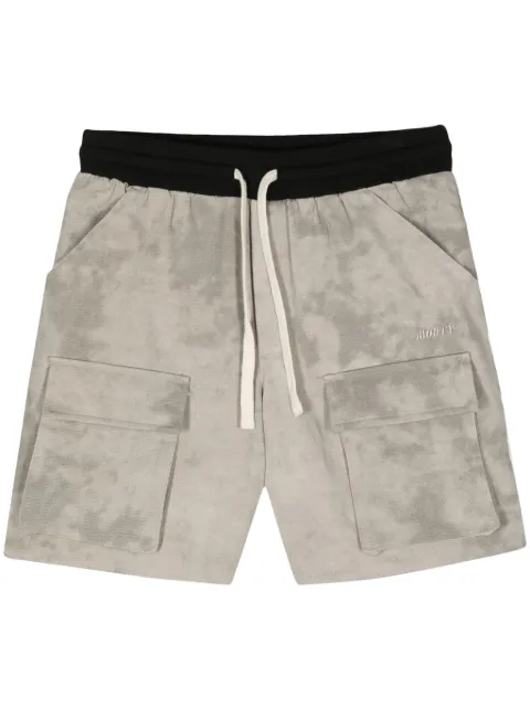 MOUTY tie-dye drawstring cotton shorts Grey SHO09SS24