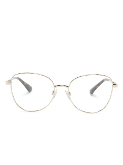 Dolce & Gabbana Eyewear logo-engraved cat-eye glasses Gold DG1355